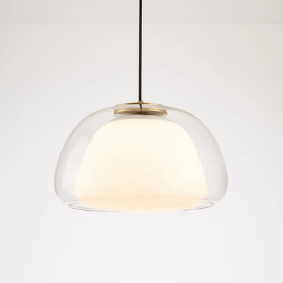 Sleek Denmark Design Glass Pendant Lamp - Modern Lighting Fixture for Living, Dining, and Bedroom Spaces