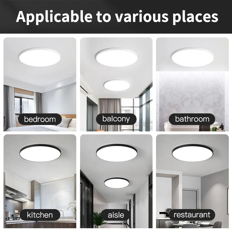 Nordic LED Panel Light - 45W/72W Round Surface Ceiling Downlight for Indoor Home Lighting