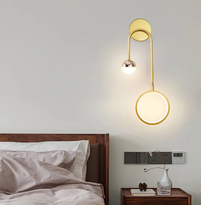 LED Modern Interior Wall Lamp - Round Ball Headboards Background Wall Light for Aisle Living Room