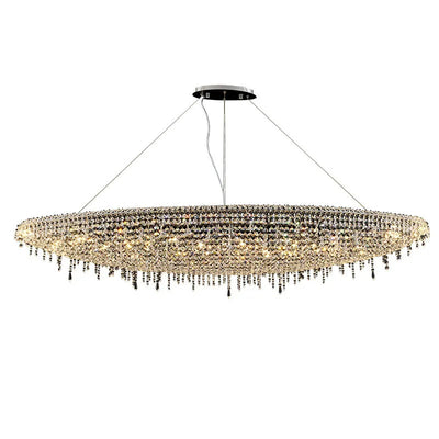 Modern Stainless Steel Chandelier - High-End Crystal Pendant Lamp for Luxury Ambiance