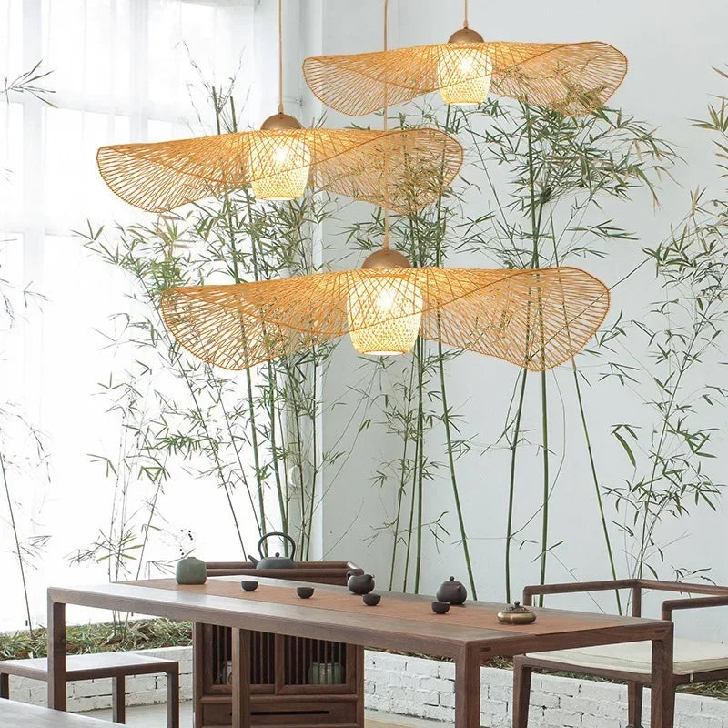 Japanese Style Bamboo Pendant Lamps: Infuse Your Space with Serene Elegance