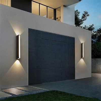 Outdoor Waterproof Aluminum Wall Lamps - LED Black Strip Light