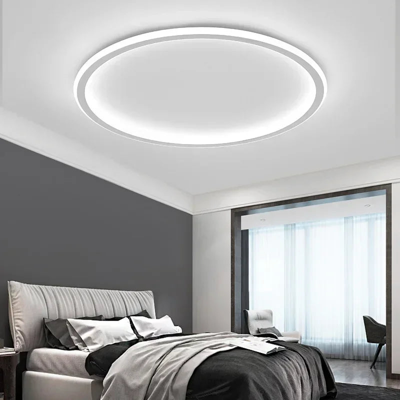 Modern LED Ceiling Chandelier - Nordic Style Round Ceiling Light for Living Room, Dining Room, Bedroom, and Corridor