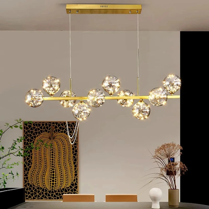 Contemporary LED Pendant Chandelier for Stylish Dining Room Illumination