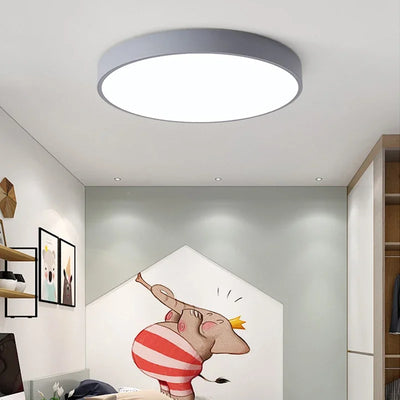 Modern LED Macaron Ceiling Light Fixture - Nordic Simplicity Design for Living Room, Bedroom, Study, and Dining Room Lighting