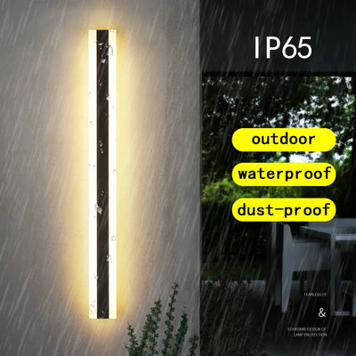 Modern Minimalist Exterior Wall Strip Lamp - IP65 Waterproof LED Lighting for Outdoor/Garden Villa Courtyard