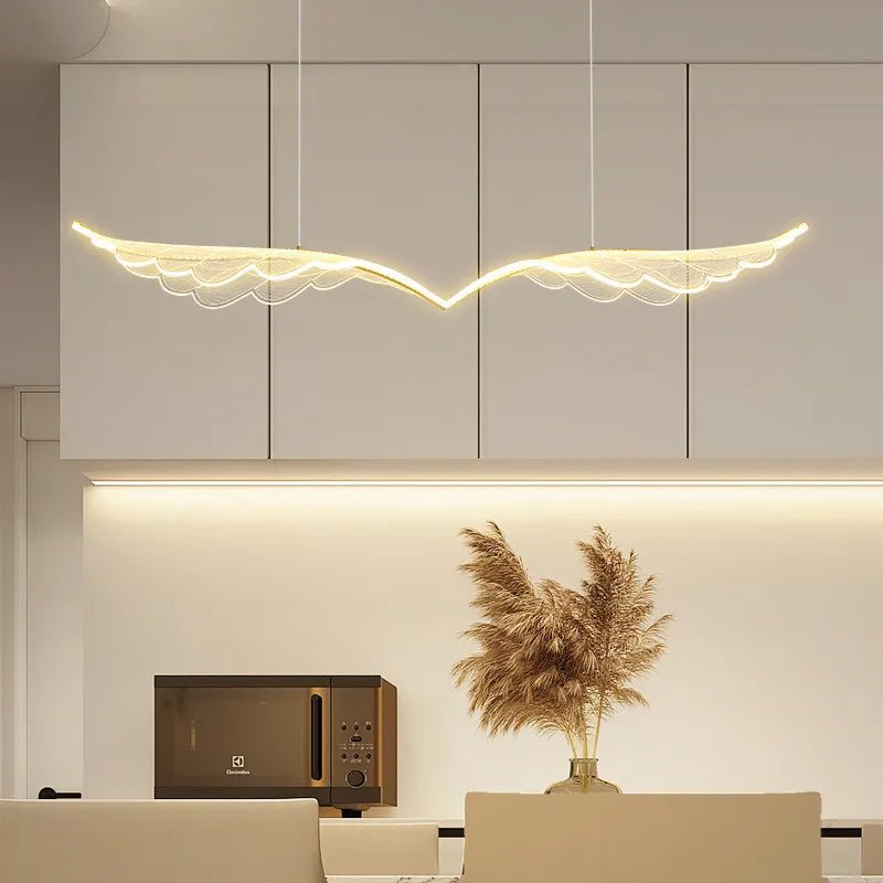 Nordic Bird Wing Pendant Light - Artistic Lighting Fixture for Dining Room and Kitchen Island