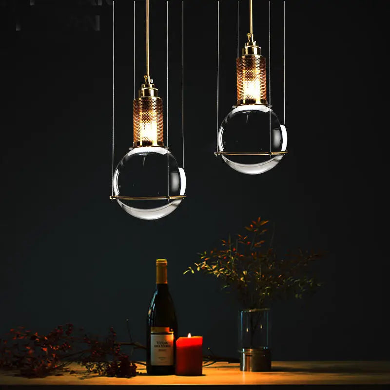 Modern Round Glass LED Ceiling Chandelier for Living Room Kitchen Island Pendant Lights Bedside Ceiling Lamp Home Decorations Lustre