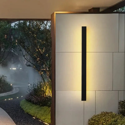 Modern Waterproof Outdoor Long Strip LED Wall Lamp with Motion Sensor