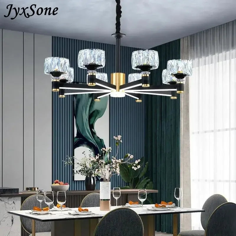 Modern Crystal Glass Ceiling Chandelier LED Pendant Lights – Decorative Lighting for Living Room, Bedroom, Kitchen, and Dining Room