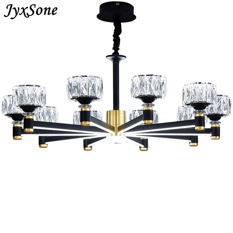 Modern Crystal Glass Ceiling Chandelier LED Pendant Lights – Decorative Lighting for Living Room, Bedroom, Kitchen, and Dining Room