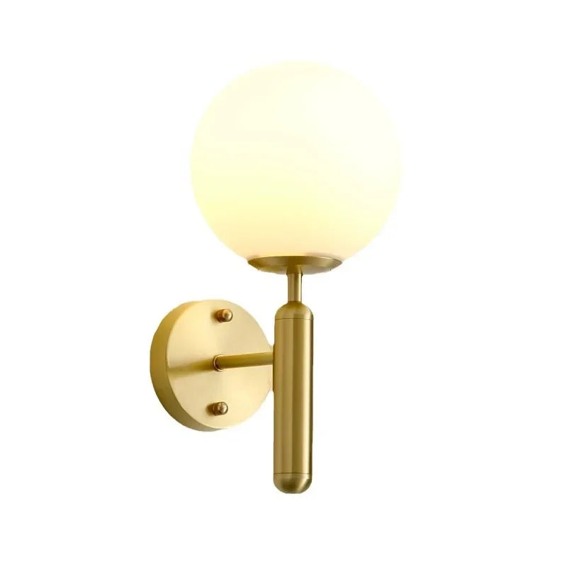 Nordic Simple Gold Glass Iron Wall Lights: Illuminate Your Space with Elegance