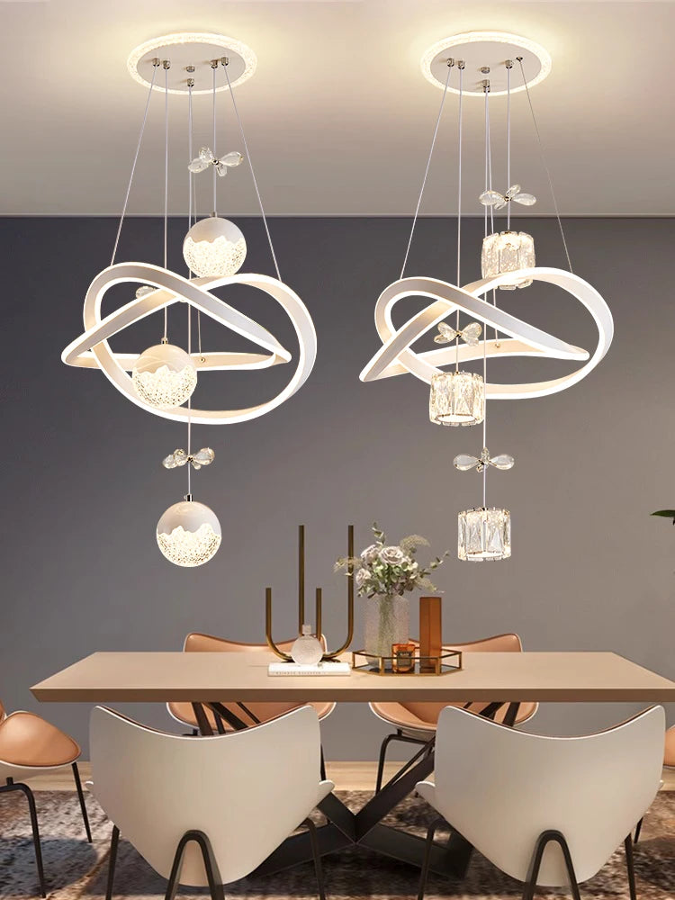 Modern Minimalist Chandelier - Contemporary Lighting Fixture for Restaurant, Dining Table, Bar, Bedroom, and Living Room