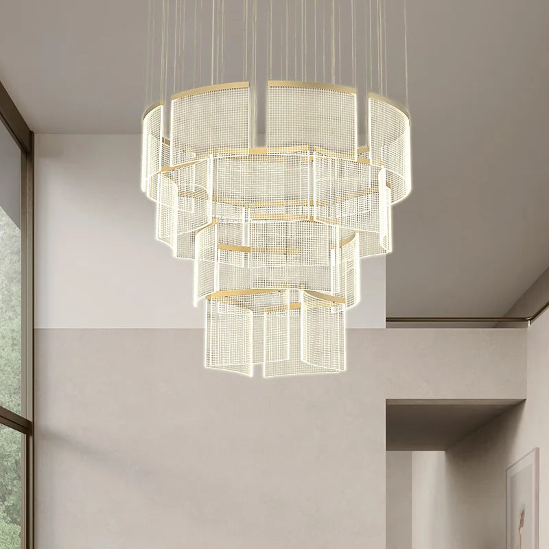 Modern LED Chandelier Lighting with Acrylic Lamp Shades