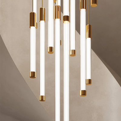 Modern LED Staircase Chandelier - Illuminate Your Living Spaces with Elegance