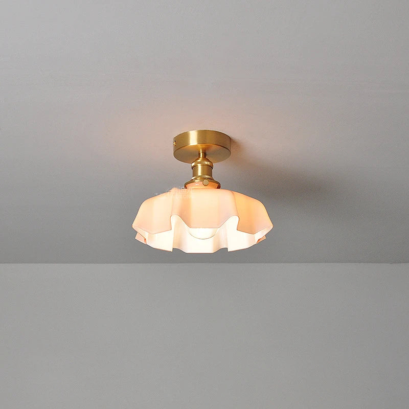 IWHD Milky Glass Modern LED Ceiling Lamp