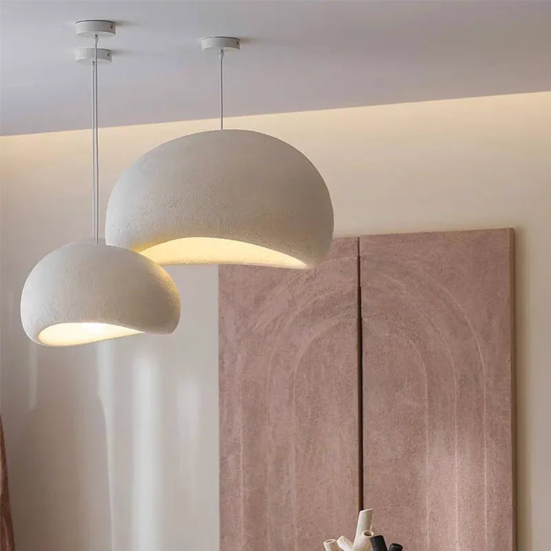 Nordic Wabi-Sabi Ceiling Chandelier: Modern E27 LED Pendant Light for Stylish Interiors