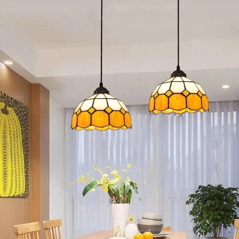 European Pendant Lamp – Creative Retro Glass Chandelier for Bar, Restaurant, Bedroom, and Balcony