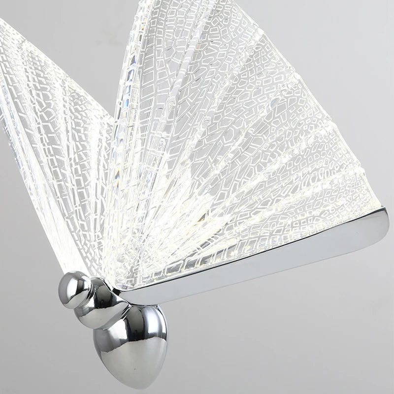 Butterfly LED Pendant Light: Elegant Nordic Hanging Lamp for Living Spaces