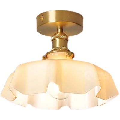 IWHD Milky Glass Modern LED Ceiling Lamp