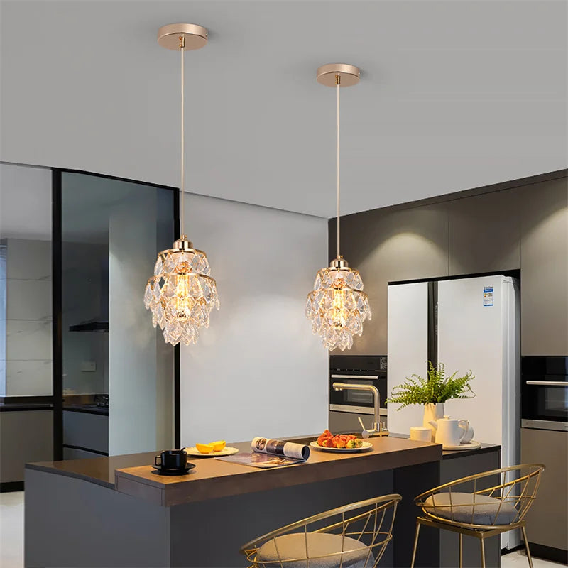 Elegant Nordic Crystal Chandelier - Modern Ceiling Light Fixture for Stylish Interior Decor