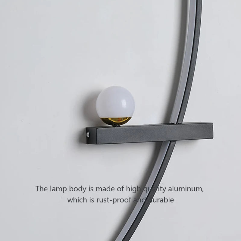 Modern LED Wall Lamp Black Gold - Elegant Illumination for Interior Decor