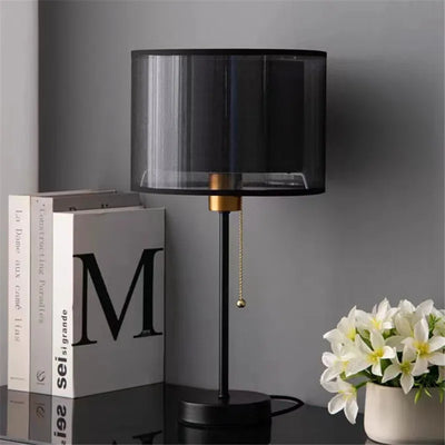 American Table Lamp - Nordic Modern Luxury Gold & Black Decor for Living Room, Bedroom, Office