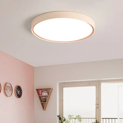 Modern LED Round Ceiling Lamps for Living Room Bedroom Study Room - Macaron Style Home Decoration Lighting Fixture