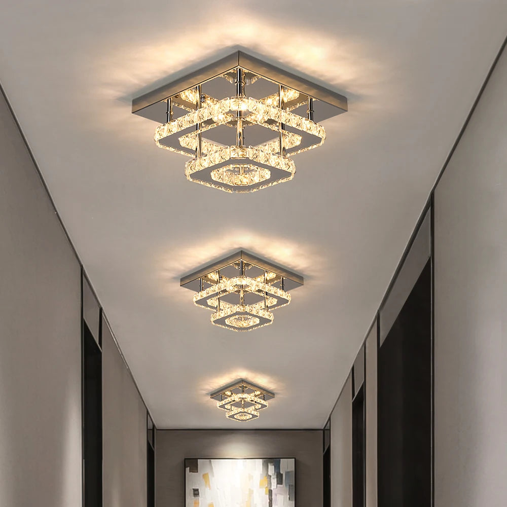 Crystal Flush Mount Ceiling Light: Modern Elegance for Any Room