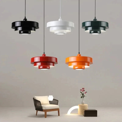 Nordic LED Pendant Light - Macaron Chandelier in Carbon Steel and Aluminum