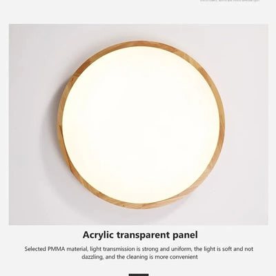 Nordic Ultra-thin LED Wooden Ceiling Lights - Modern Elegance for Every Room