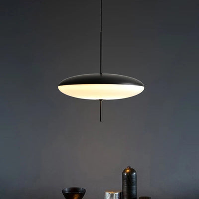 Modern Flying Saucer Pendant Light: Minimalist LED Hanging Lamp for Living Rooms, Bedrooms, and Restaurants