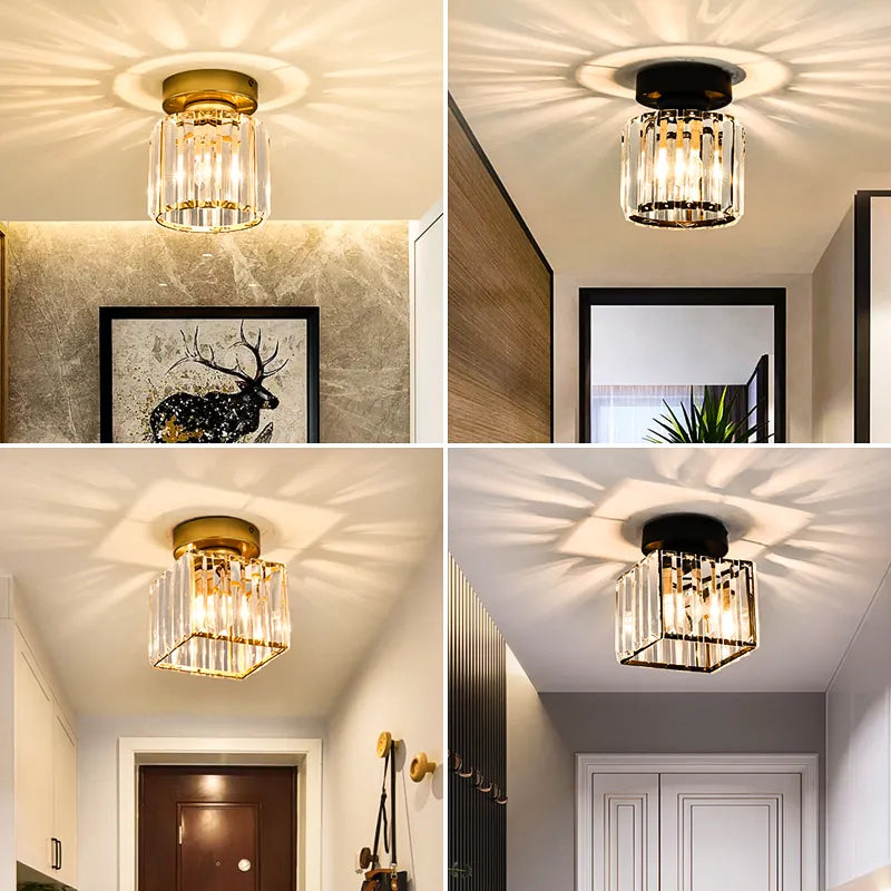 Contemporary Crystal Ceiling Lamp - Elevate Your Home with Modern Elegance