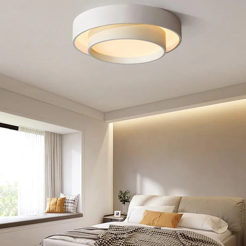 Round Ceiling Lamp Modern LED Art Ceiling Light for Studio Kitchen Bedroom Aisle Balcony Corridor - White Designer Ceiling Lamp