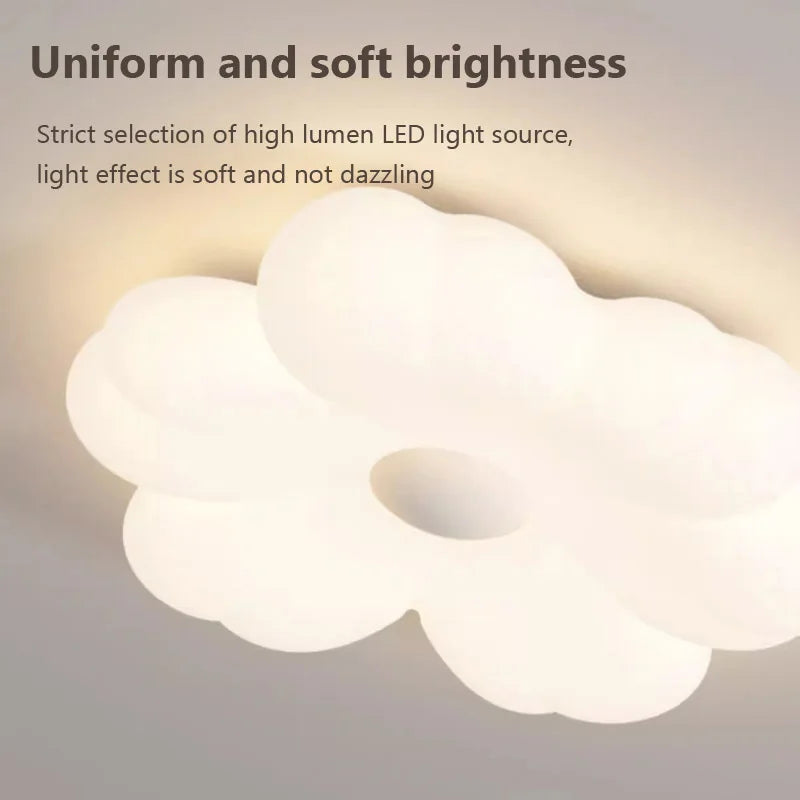 Modern LED Ceiling Light - Minimalist PVC White Cloud Lamp