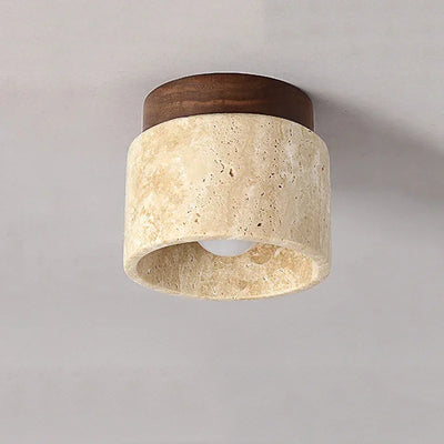 Modern Nordic Stone Ceiling Lamp - LED Flush Mounted Light for Bedroom, Corridor, Foyer, and Staircase