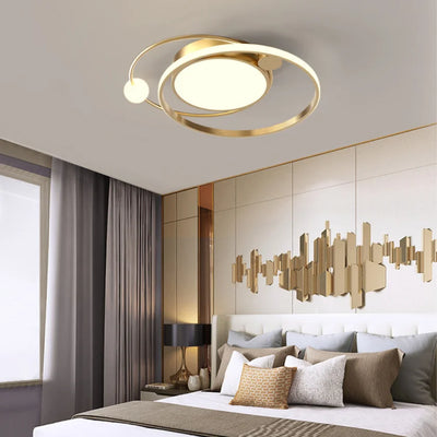 Modern LED Ceiling Lights - Elegant Gold Chandeliers for Living Room, Bedroom, Kitchen, and More