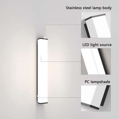 Stainless Steel Outdoor Wall Lamp: Modern LED Lighting for Outdoor Spaces