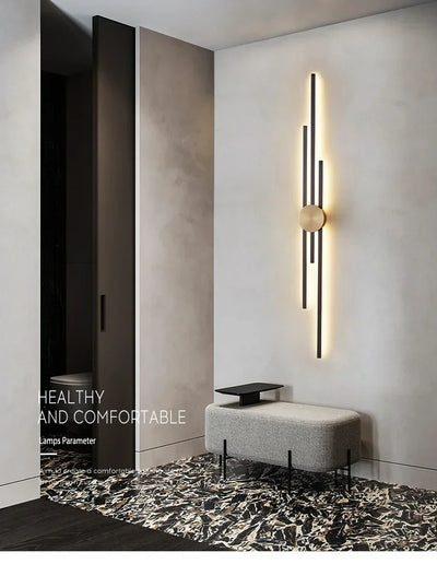 Light Luxury LED Bedside Wall Light - Contemporary Copper Wall Lamp for Bedroom, Living Room