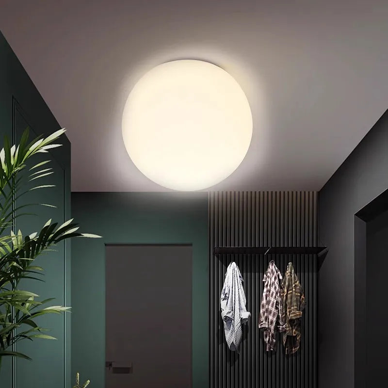 LED Ceiling Light Glass White Ball