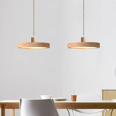 Nordic Pendant Light: Wooden LED Home Decor Hanging Lamp for Bedroom, Living, Dining Room, and Study