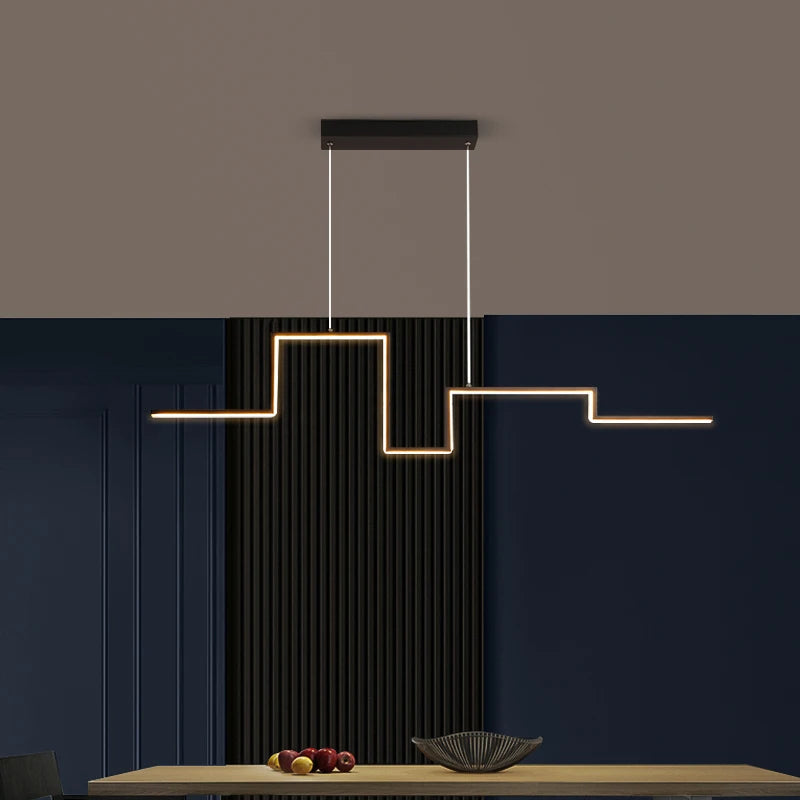 Nordic Geometry Black LED Chandelier