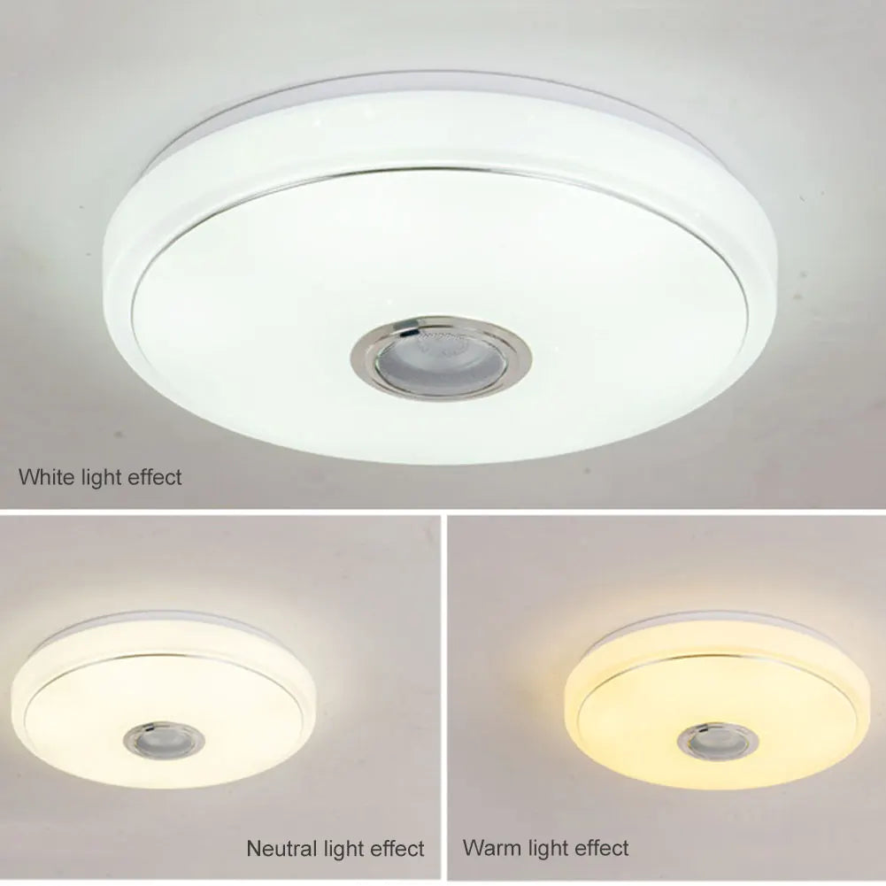 Smart LED Ceiling Light with Bluetooth-Compatible Speaker