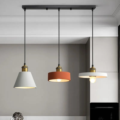 Nordic Macaron LED Pendant Light - Modern Hanging Lamp for Restaurant, Bar, Living Room, and Kitchen Island