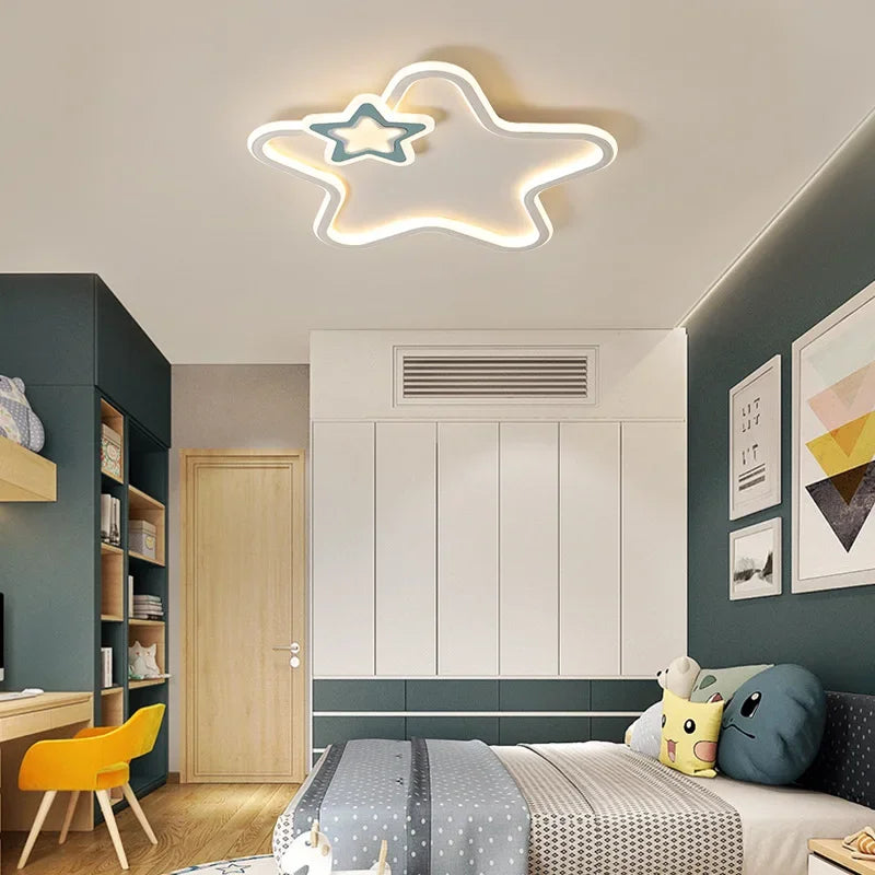 Modern Star LED Ceiling Lamp - Children's Chandelier for Living Room, Study, Aisle, Balcony - Indoor Home Decor Lighting Fixture Luster