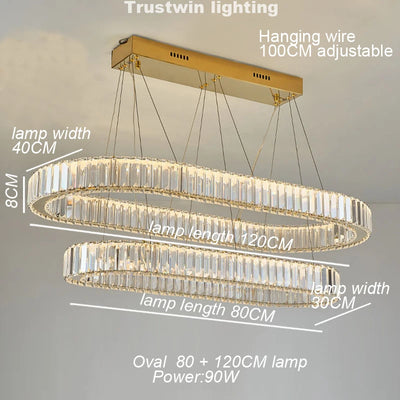 Golden Chrome Round Ring Hanging Light: Modern Elegance Illuminated