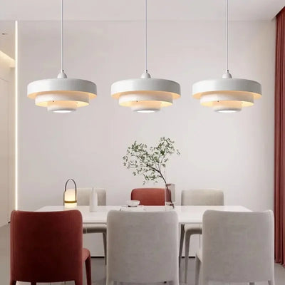 Nordic LED Pendant Light - Macaron Chandelier in Carbon Steel and Aluminum