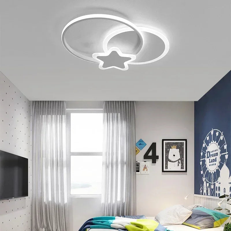 Modern LED Ceiling Lamp - Stacked Star Chandelier for Children's Room, Living Room, Dining Room, Bedroom, Study, Aisle