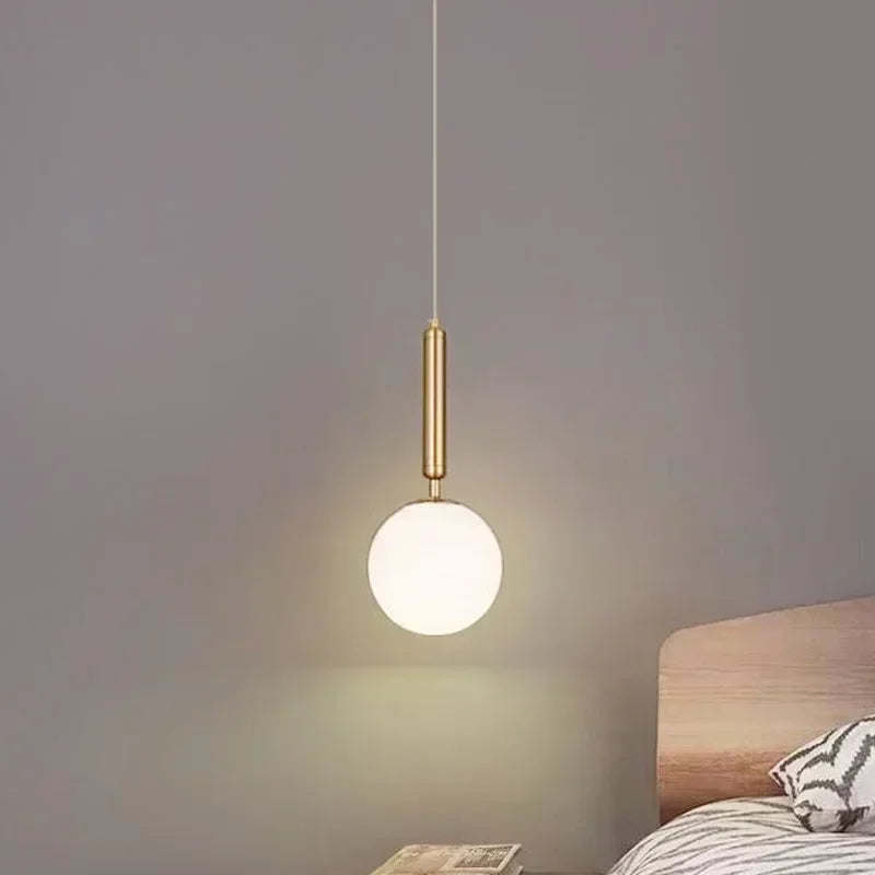 Glass Ball LED Pendant Lights - Modern Chandelier for Bedroom Decor