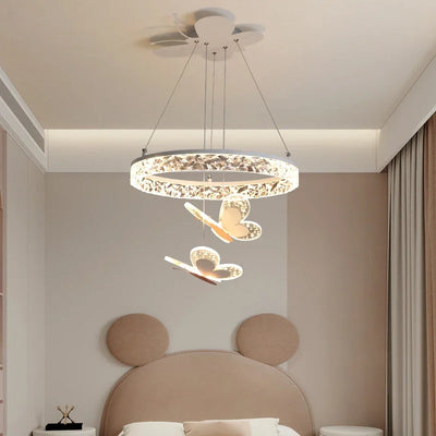 Modern Butterfly LED Chandelier: Stylish and Dimmable Lighting for Any Space